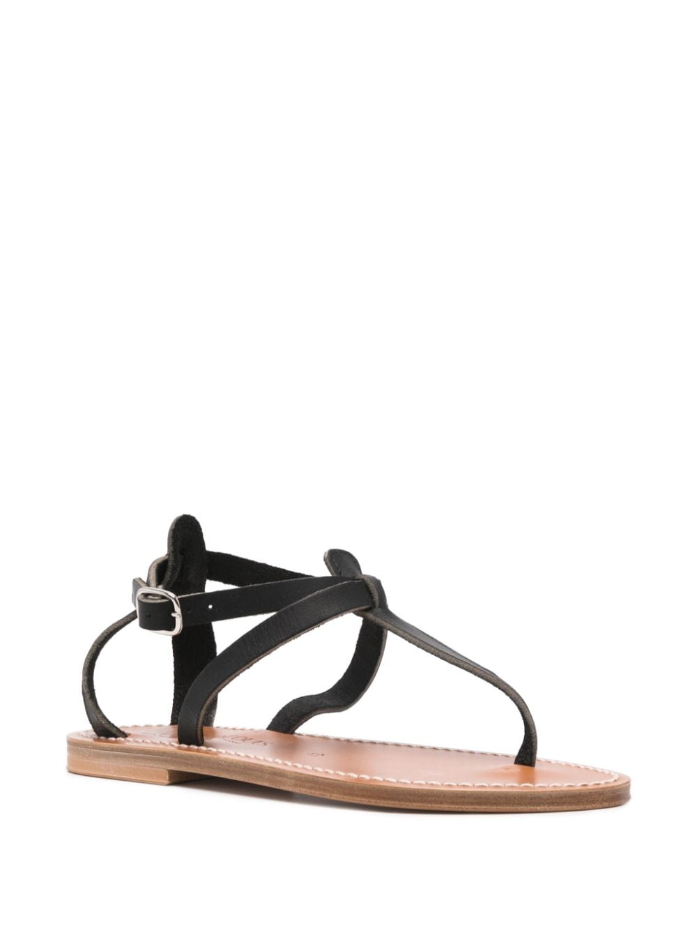 K. Jacques Buffon flat sandals - Zwart