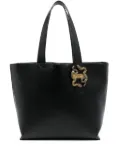 Just Cavalli snake-appliqué zipped tote bag - Black