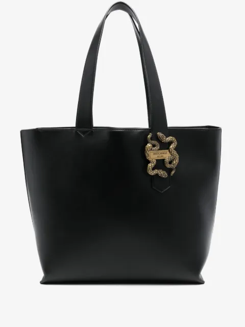 Just Cavalli totebag med ormapplikation och dragkedja