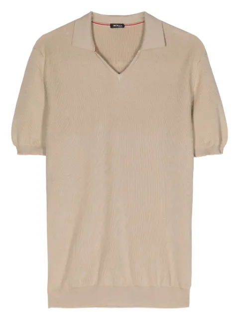 Kiton playera tipo polo de tejido fino