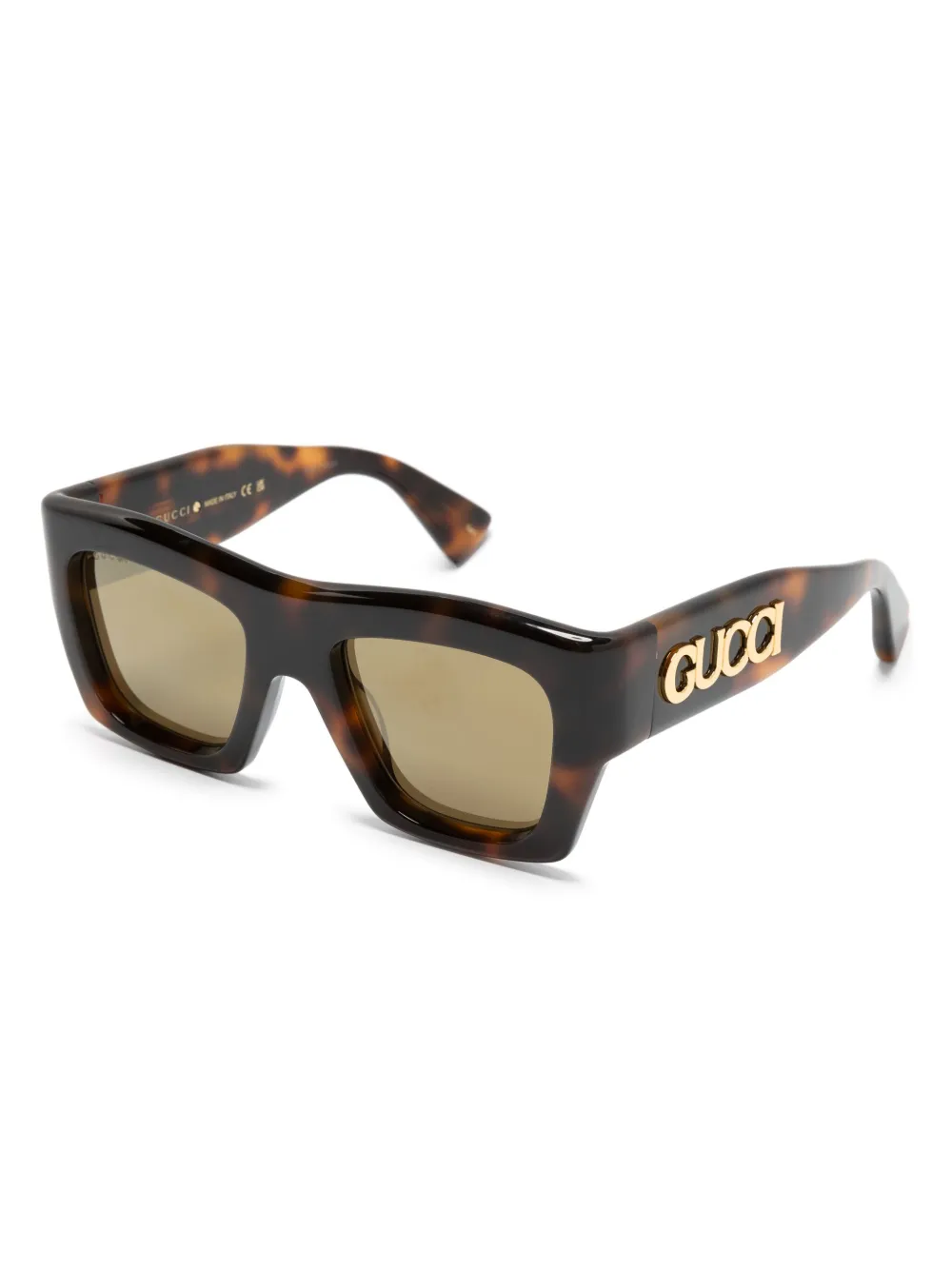 guccieyewear Gucci Eyewear Zonnebril met vierkant montuur - Bruin