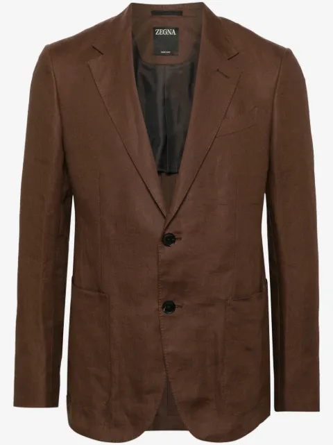 Zegna blazer con solapas de muesca