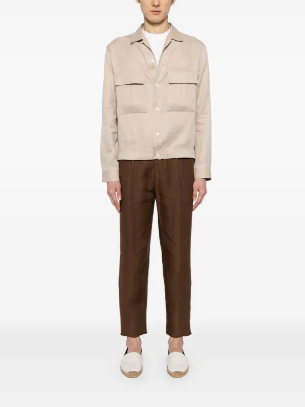 Zegna Oasi リネンオーバーシャツ | ニュートラル | FARFETCH JP