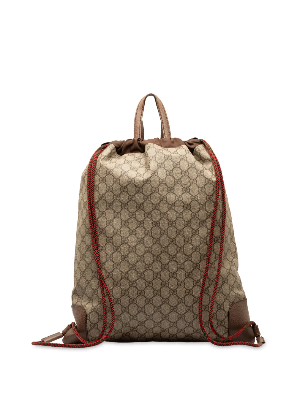 Gucci Pre-Owned 2016-2023 GG Supreme Courrier Drawstring backpack - Bruin