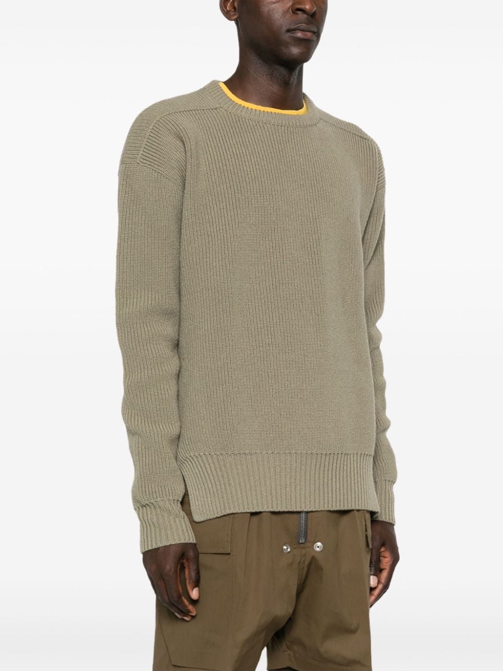 Shop Rick Owens Fisherman Virgin Wool Jumper In Green