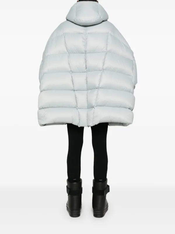 Rick Owens Jumbo Hooded Peter Coat | Blue | FARFETCH