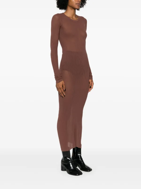 スカート RICK OWENS Ribbed dress RICK OWENS Ribbed jersey midi dress | NET-A-PORTER