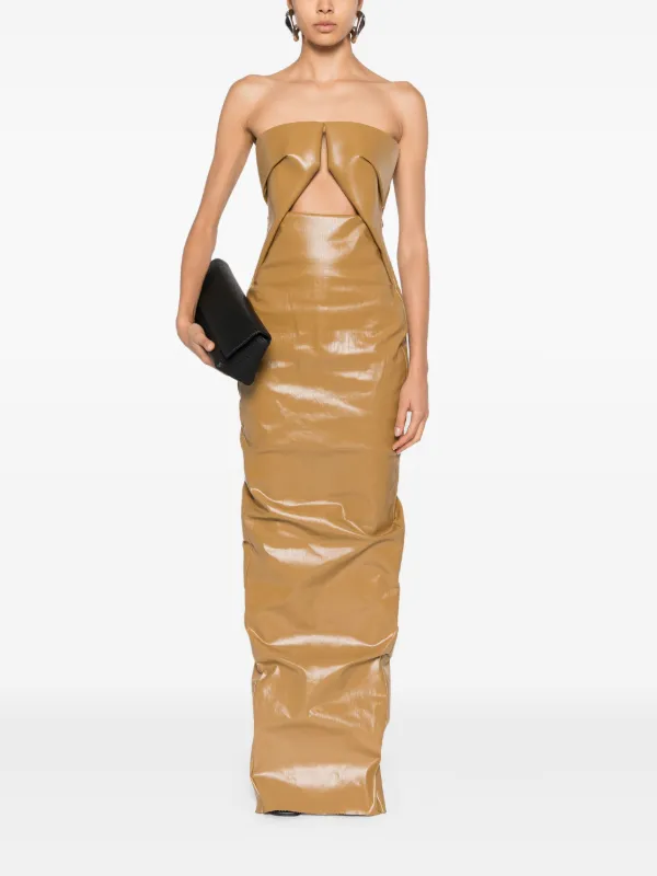 【送料&関税込】Rick Owens Hollywood Cut-out Prong Gown Rick Owens Prong Gown | Yellow | FARFETCH