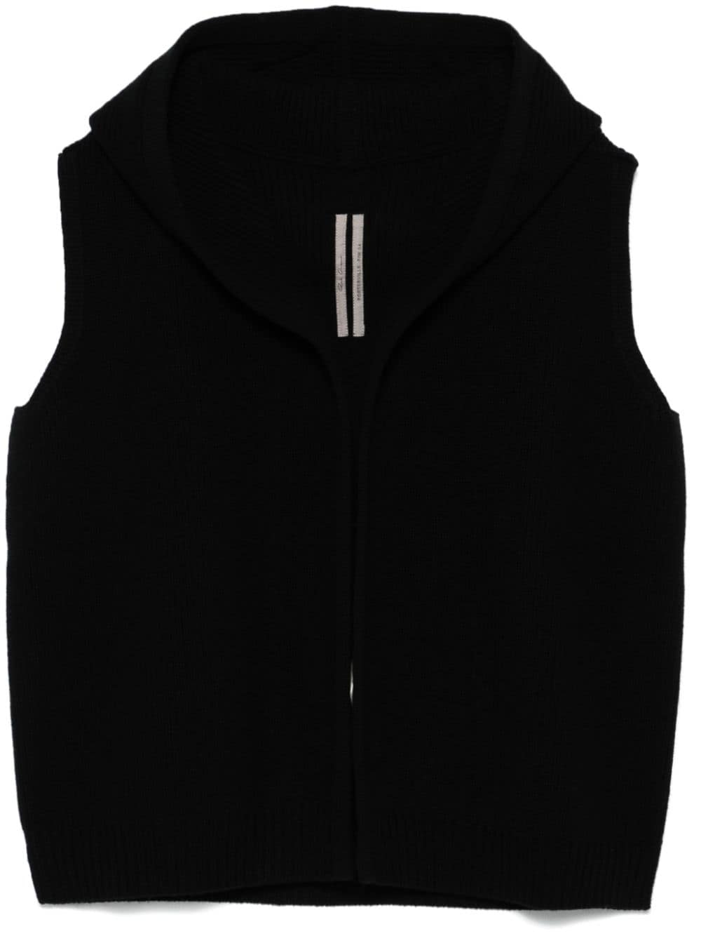 Rick Owens Wollen hoodie Zwart