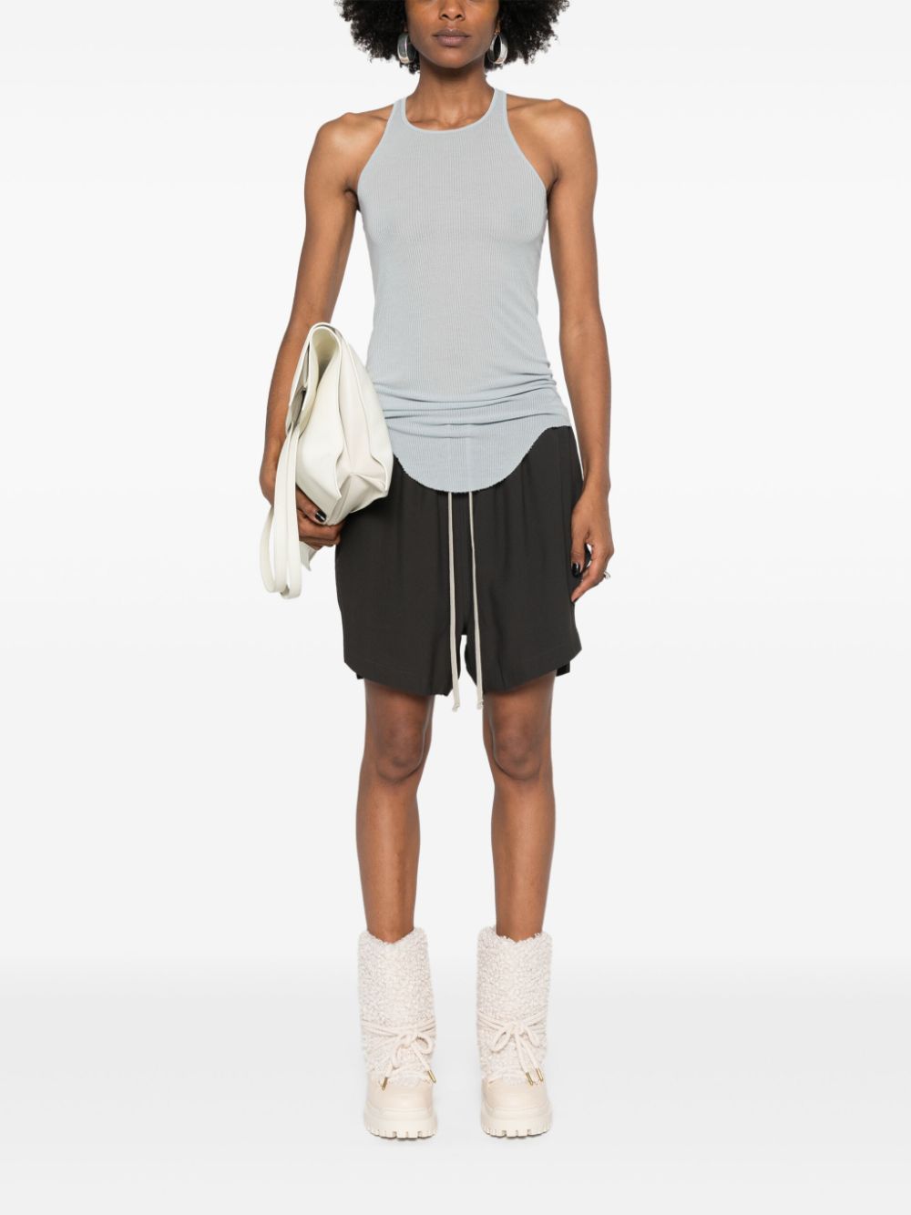 Rick Owens Geribbelde tanktop - Blauw