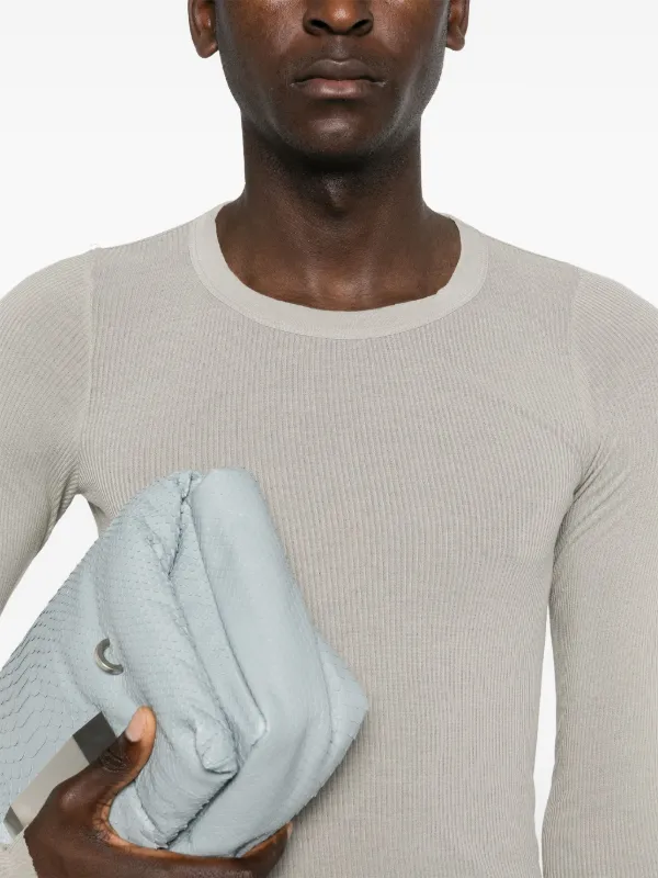 Rick Owens Ribbed long-sleeves T-shirt | Grey | FARFETCH