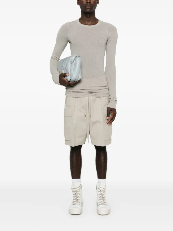Rick Owens Ribbed long-sleeves T-shirt | Grey | FARFETCH