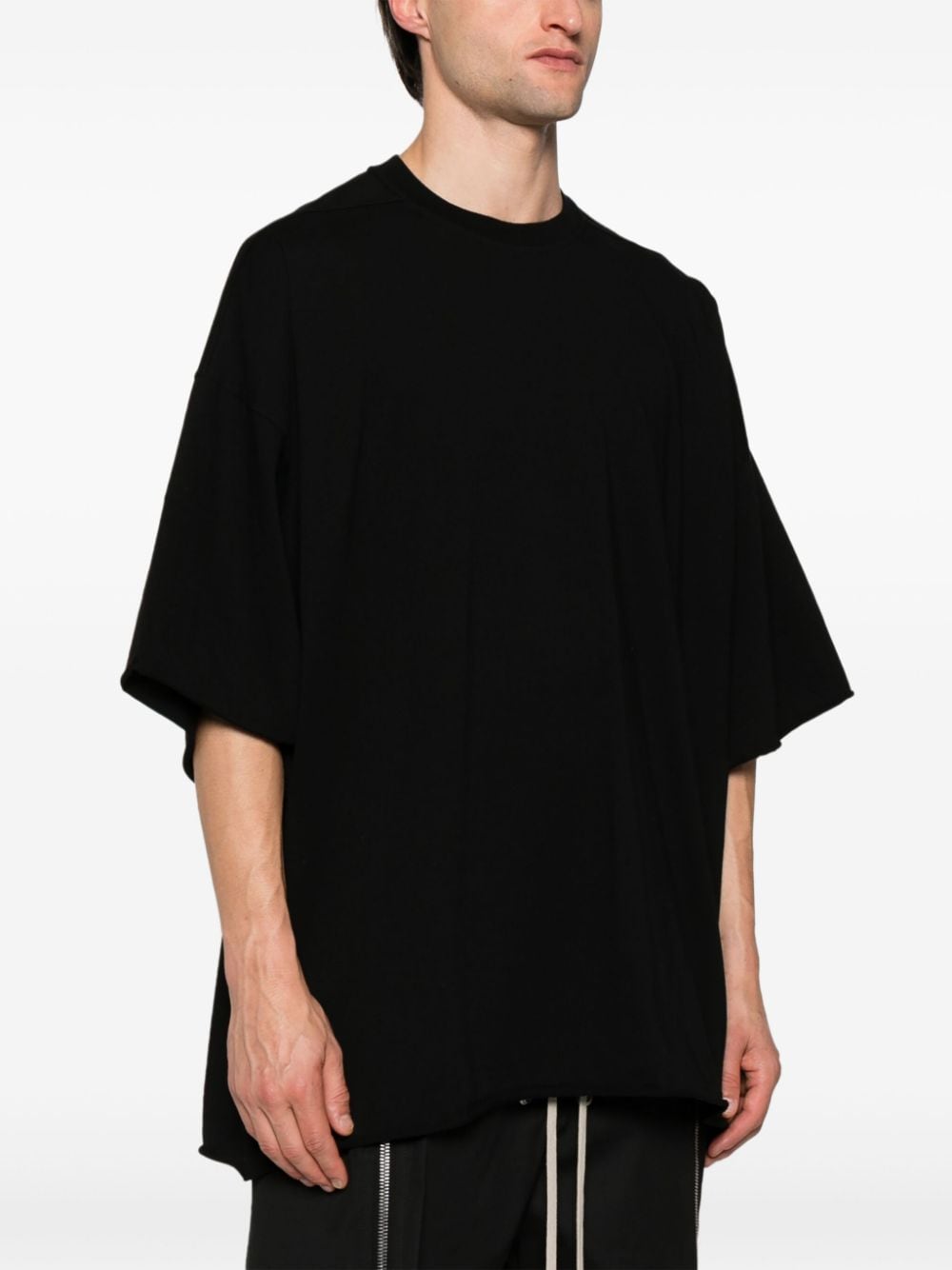 Shop Rick Owens Tommy Cotton T-shirt In Black