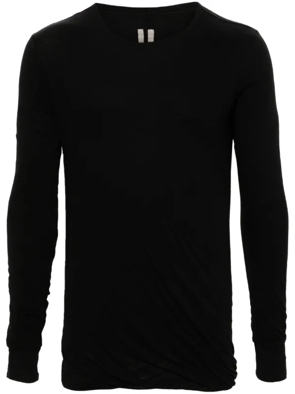 【送料&関税込】Rick Owens Black Cotton T-shirt Tommy cotton jersey T-shirt in black - Rick Owens | Mytheresa