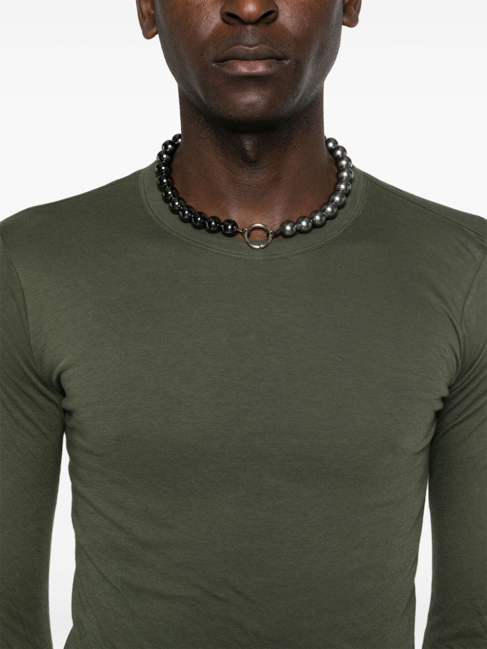 Shop Rick Owens Double Organic Cotton T-shirt In Green