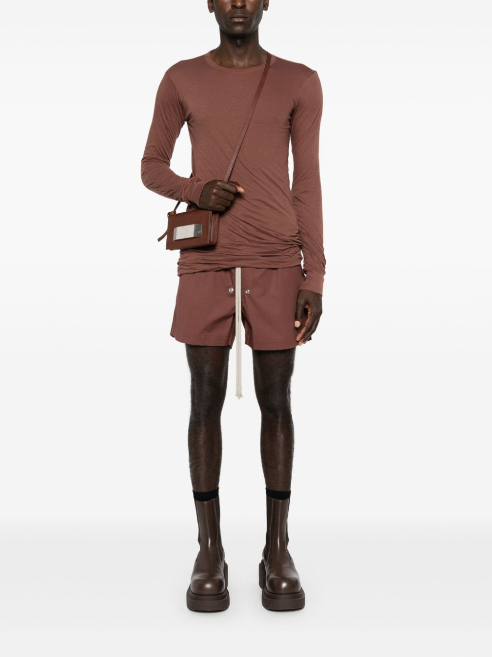 Rick Owens Bela mid-rise shorts - Brown