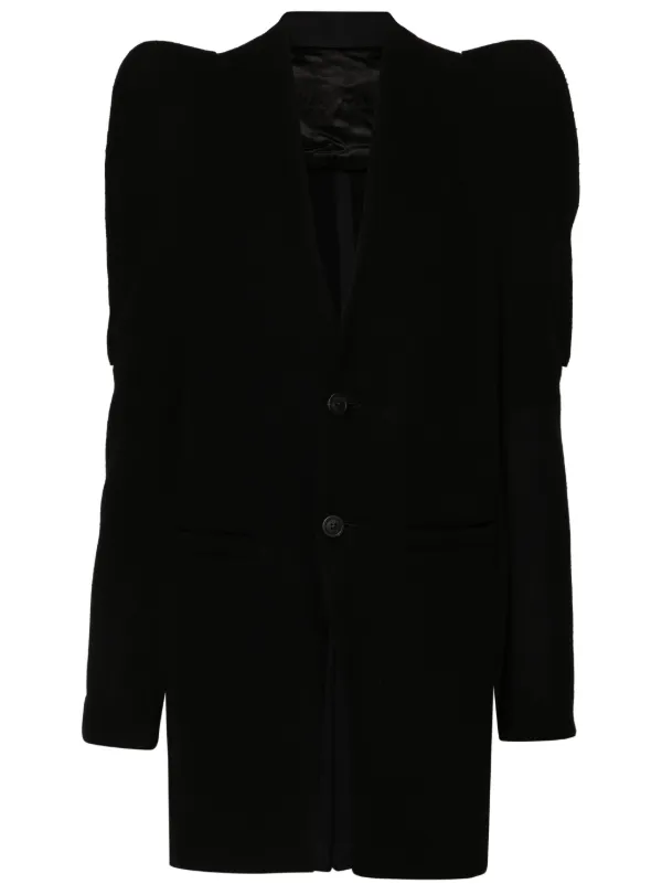 RICK OWENSウールコート Rick Owens Metro ウールコート | ブラック | FARFETCH JP