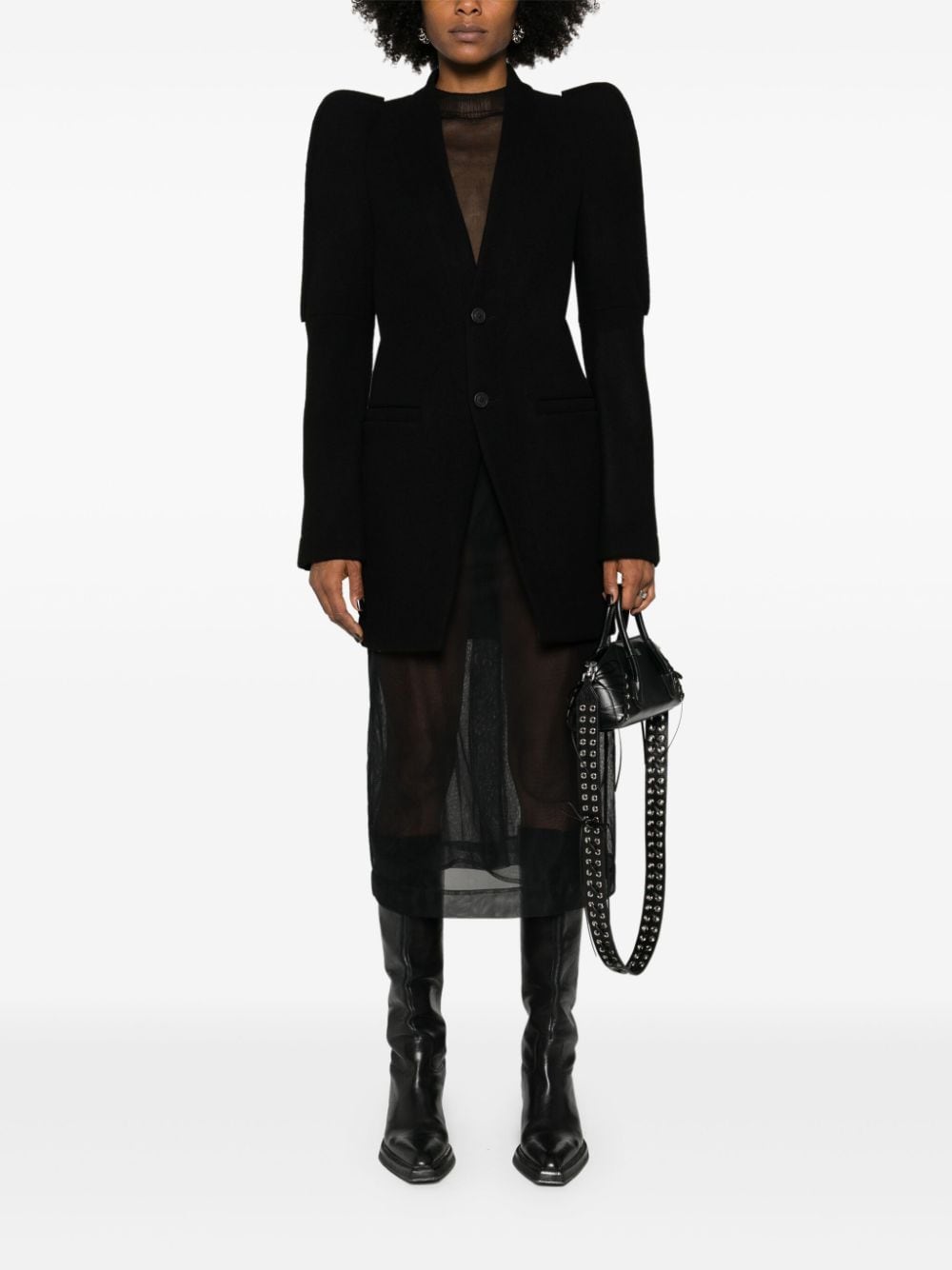 Rick Owens Metro wollen blazer - Zwart