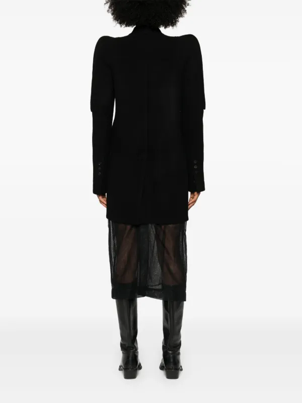 RICK OWENSウールコート Rick Owens Metro ウールコート | ブラック | FARFETCH JP