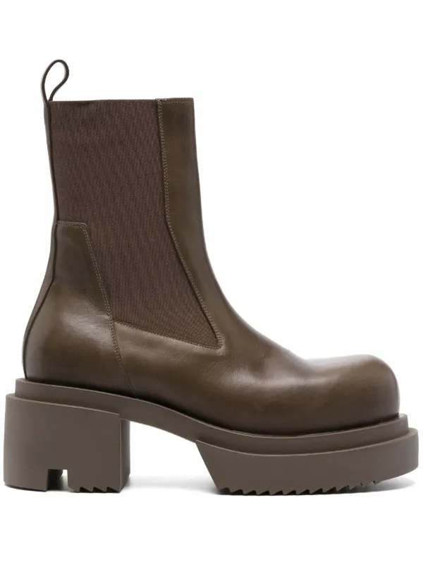 Rick Owens 75mm Beatle Bogun Boots | Green | FARFETCH