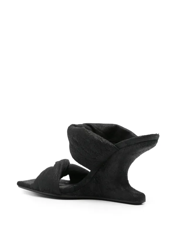 【Rick Owens】Cantilever 80mm サンダル Rick Owens 80mm Cantilever Sandals | Black | FARFETCH