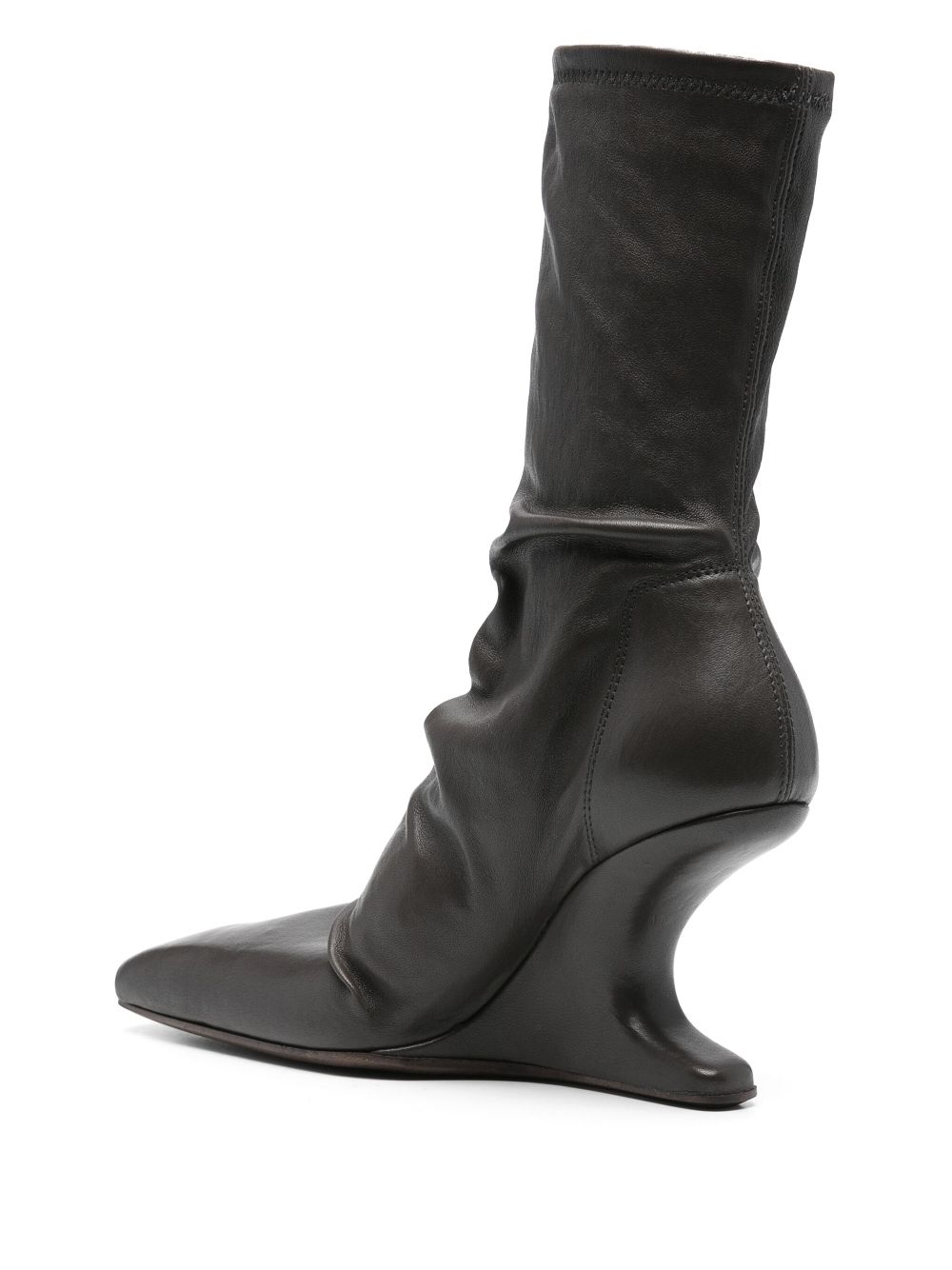 Rick Owens 85mm Cantilever 8 Sock boots Brown