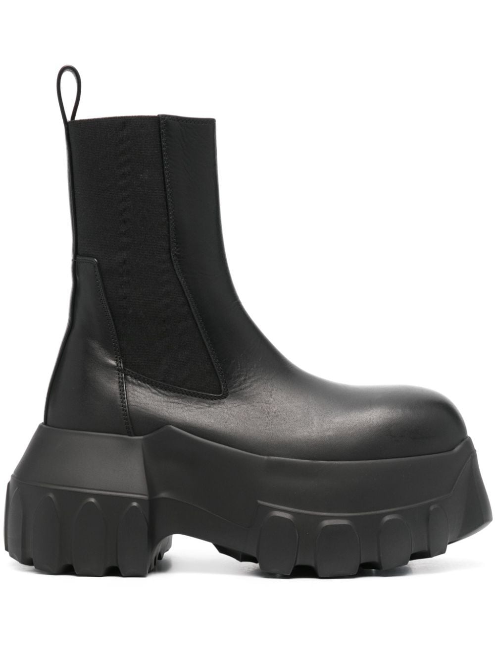 Shop Rick Owens Beatle Mega Tractor Boots In 99 Black/black