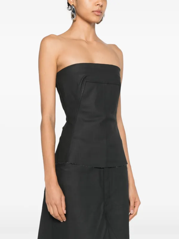 Rick Owens Porterville Bustier Top | Black | FARFETCH CA