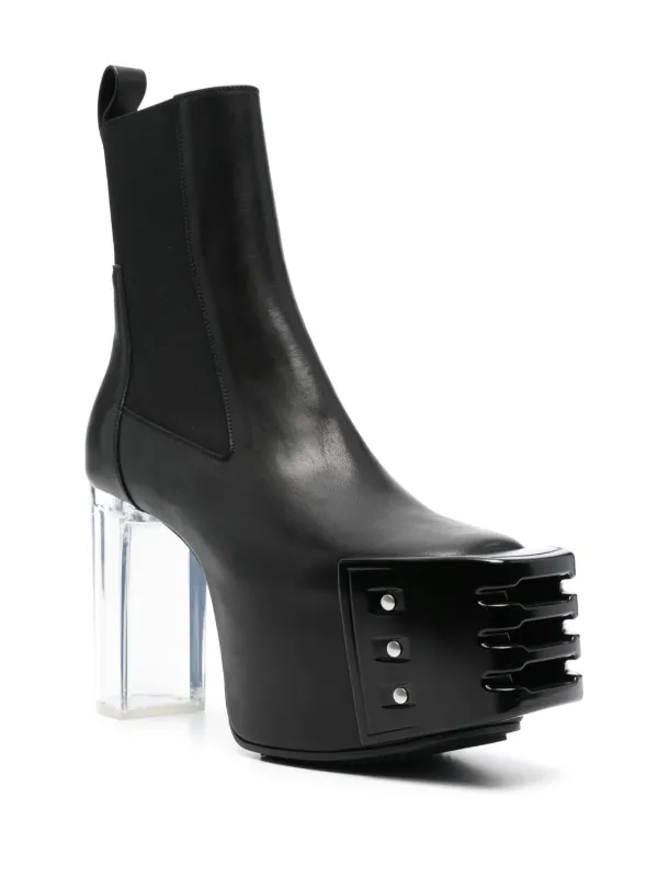 Rick Owens 120mm Grilled Kiss 45 Boots | Black | FARFETCH
