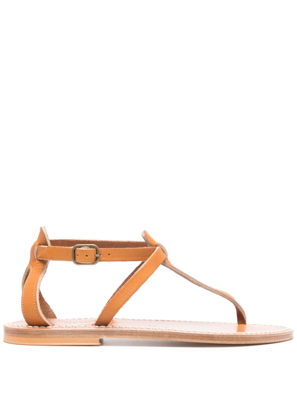K. Jacques leather flat sandals Brown