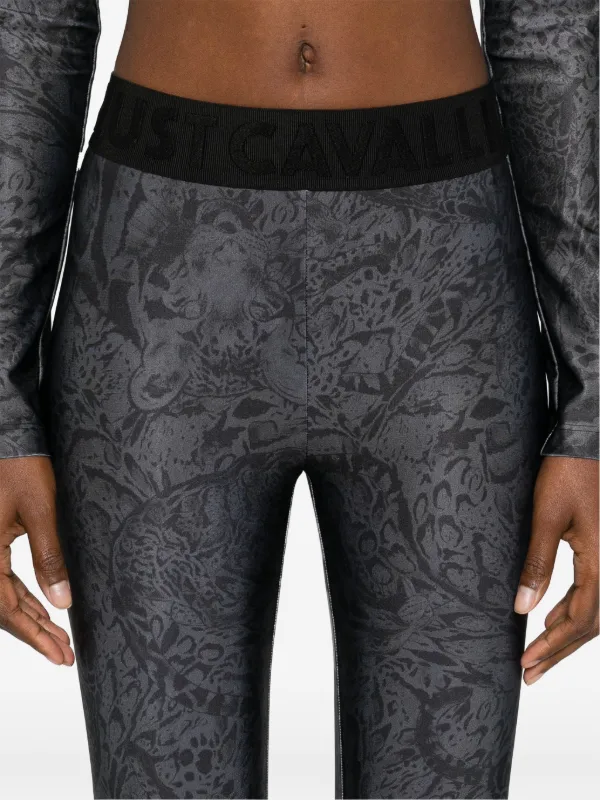 nike leopard print leggings grey