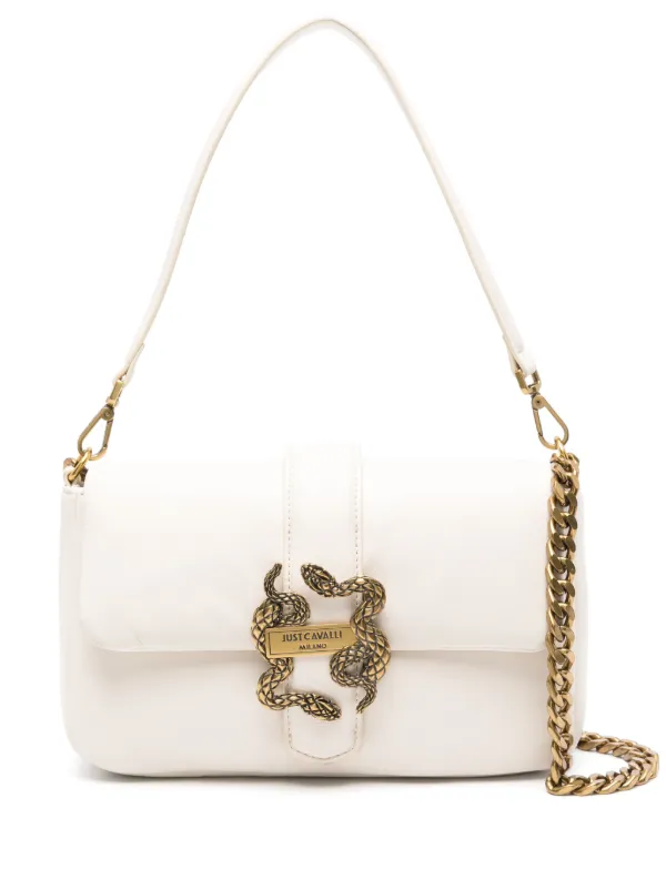 Just Cavalli snake applique Crossbody Bag Neutrals FARFETCH