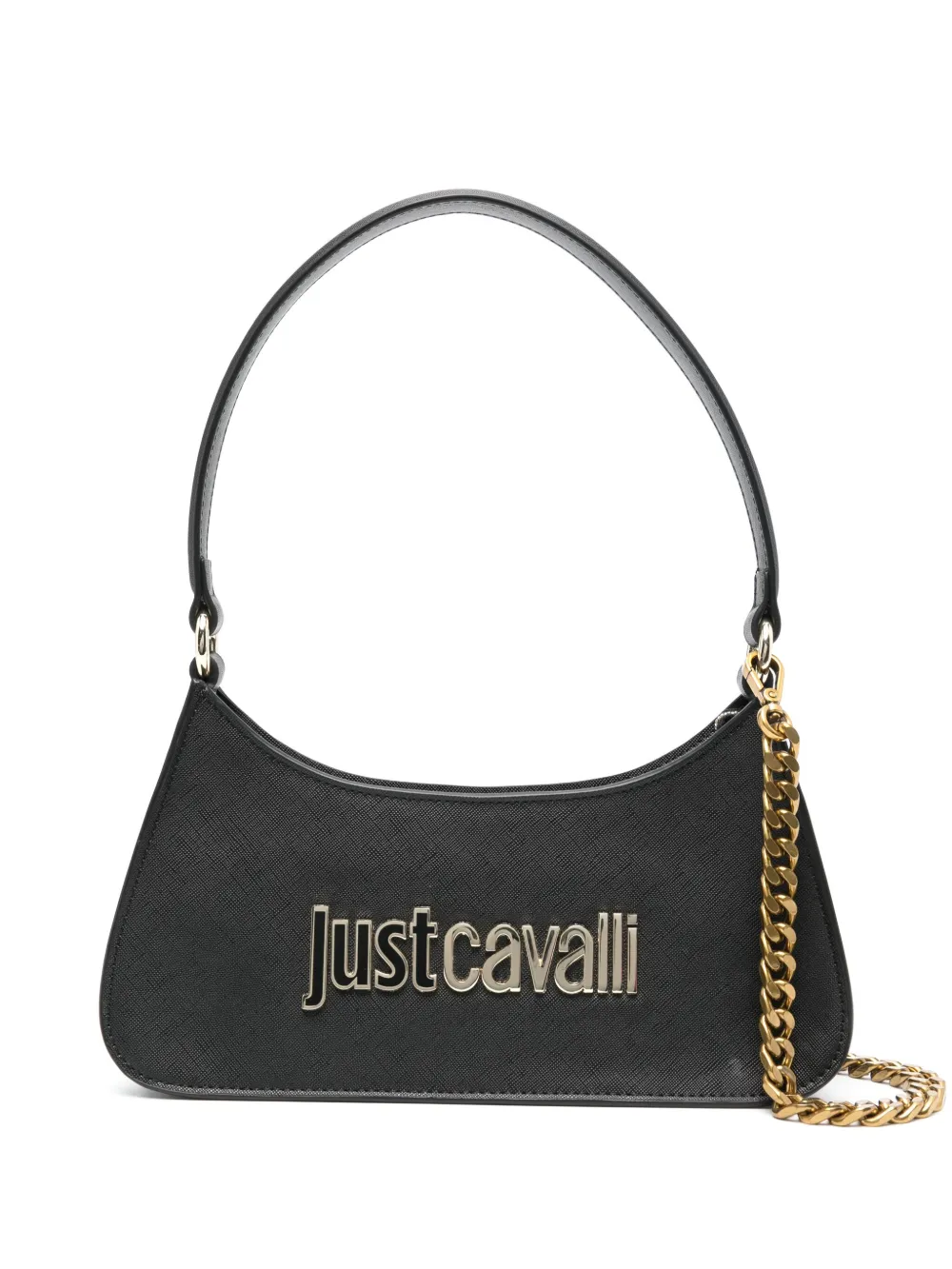 Just Cavalli Schoudertas met logoplakkaat Zwart