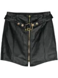 Just Cavalli leather mini skirt - Black