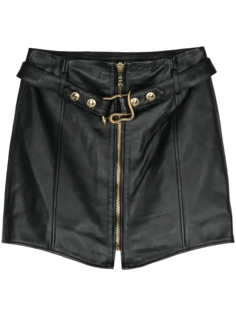Just Cavalli leather mini skirt