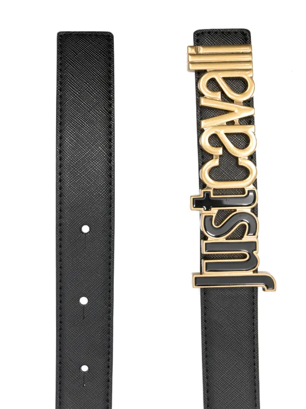Just Cavalli ロゴバックル レザーベルト | ブラック | FARFETCH JP