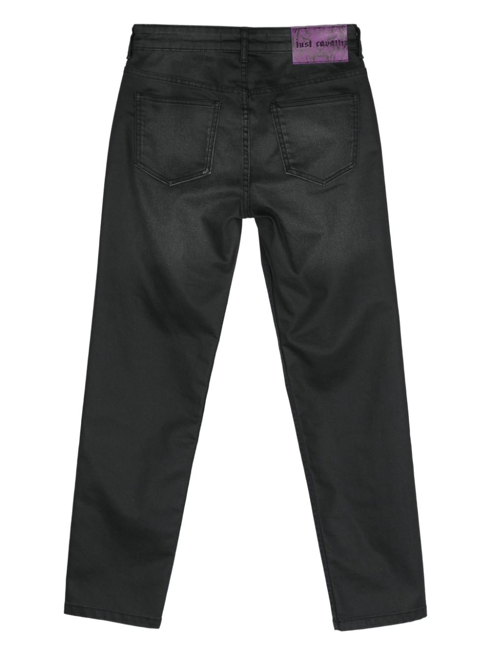 Shop Just Cavalli Coated Skinny Jeans In Black