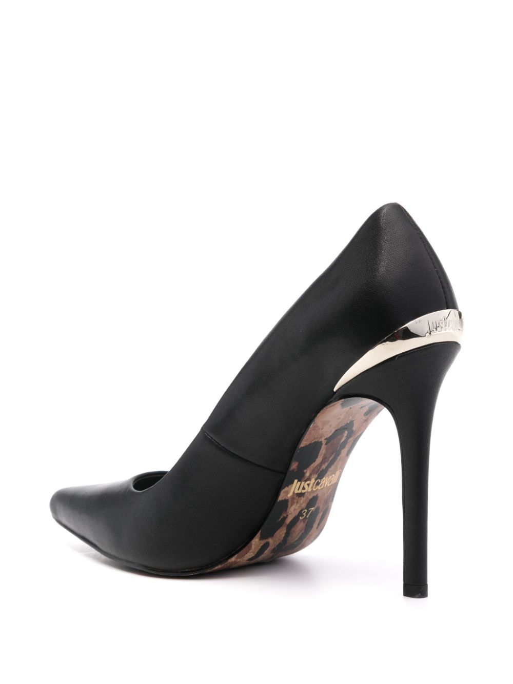 Just Cavalli 120mm leather pumps Black