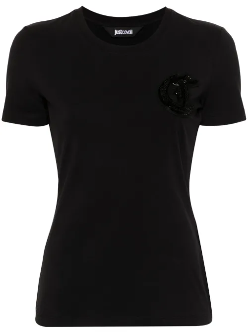T-shirt à logo orné de perles - Just Cavalli - Modalova