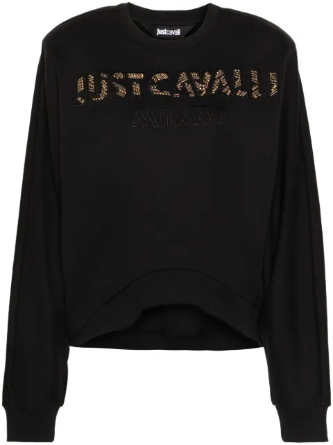 Just Cavalli سويت شيرت قطن بزينة ترصيع