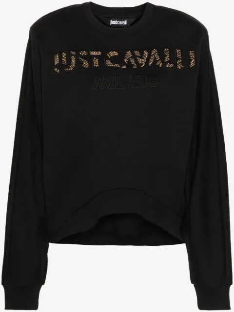 Just Cavalli stud-detail cotton sweatshirt 