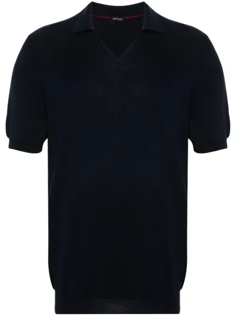 Kiton fine-knit cotton polo shirt