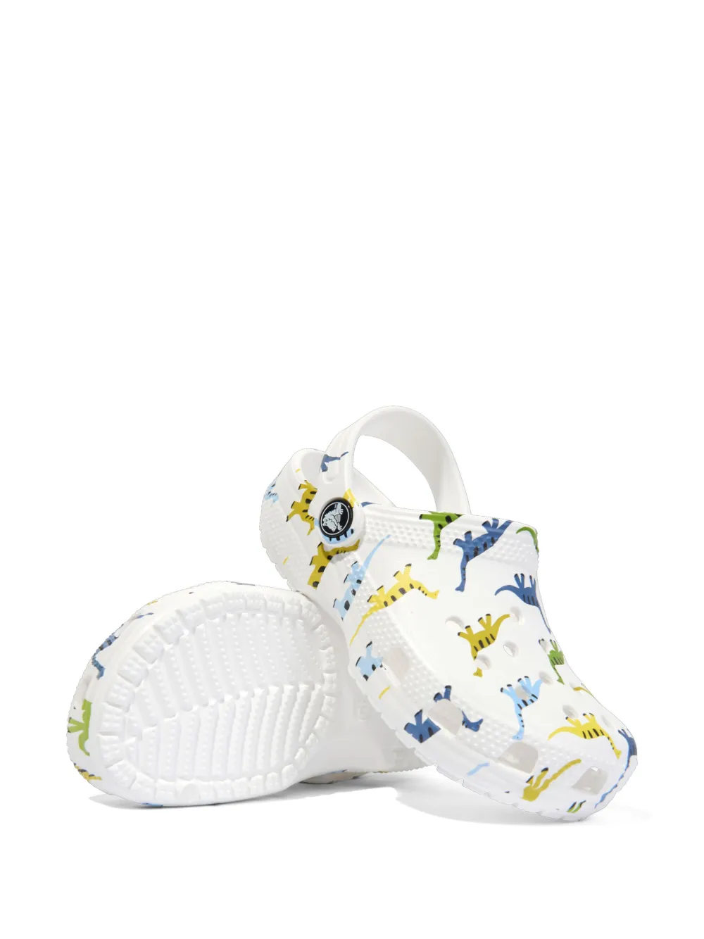 Crocs Kids Klompen met dinosaurusprint - Wit