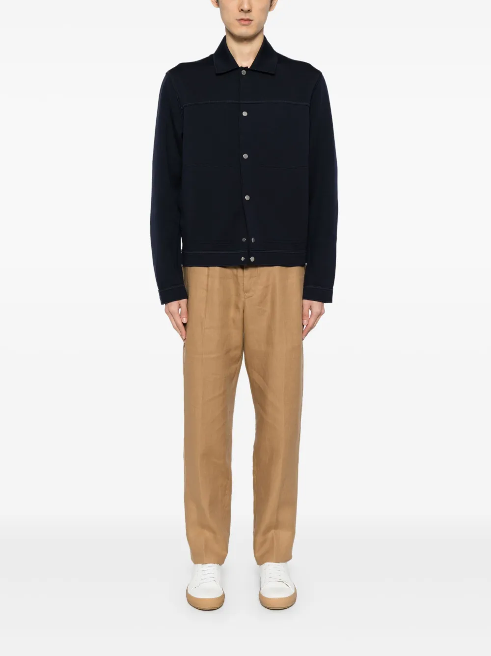 Zegna كارديغان منسوج بياقة عريضة | كارديغان | Image 2
