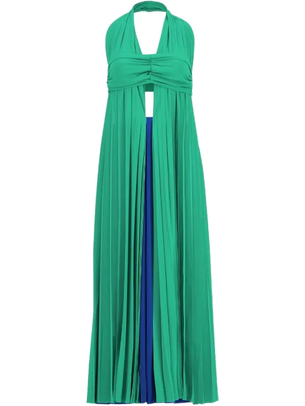 Zeus+Dione Halterneck Midi Dress | Green | FARFETCH