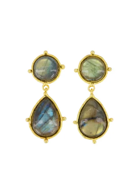 Sylvia Toledano 2 Pierres Dots labradorite drop earrings