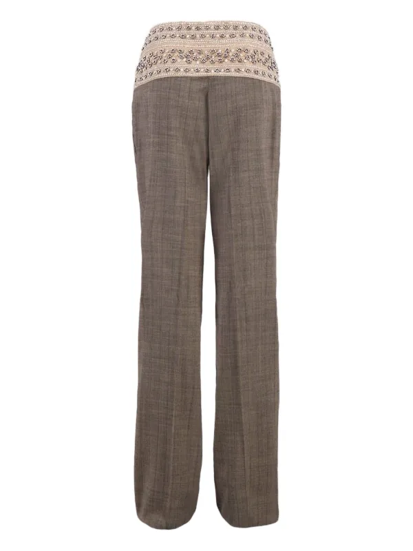 【Stella McCartney】 High-riseウールパンツ Stella McCartney ウールパンツ | ブラウン | FARFETCH JP
