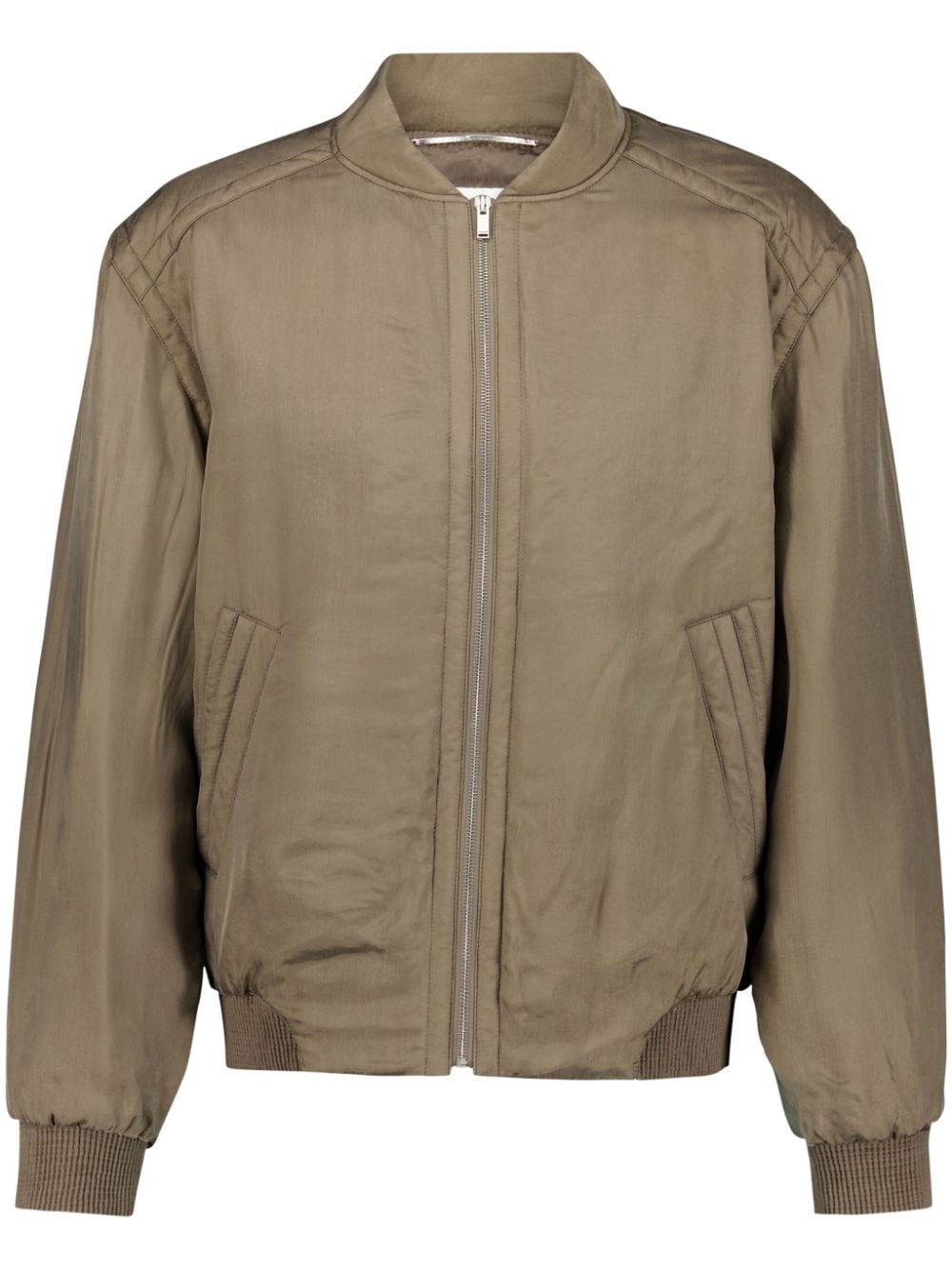 Saint Laurent zipped bomber jacket Groen