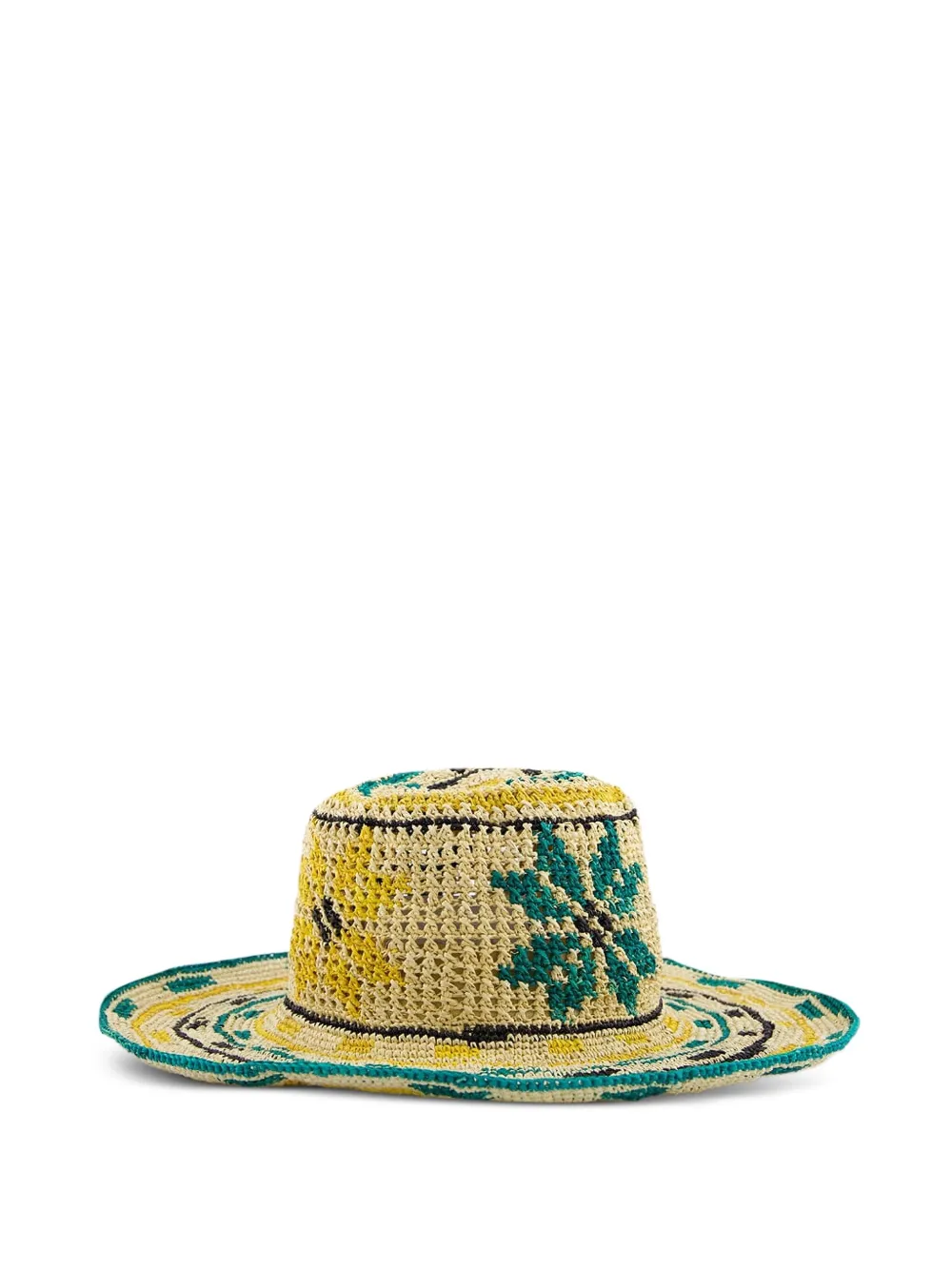 Sensi Studio floral-print hat - Geel