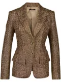 TOM FORD tweed single-breasted blazer - Gold